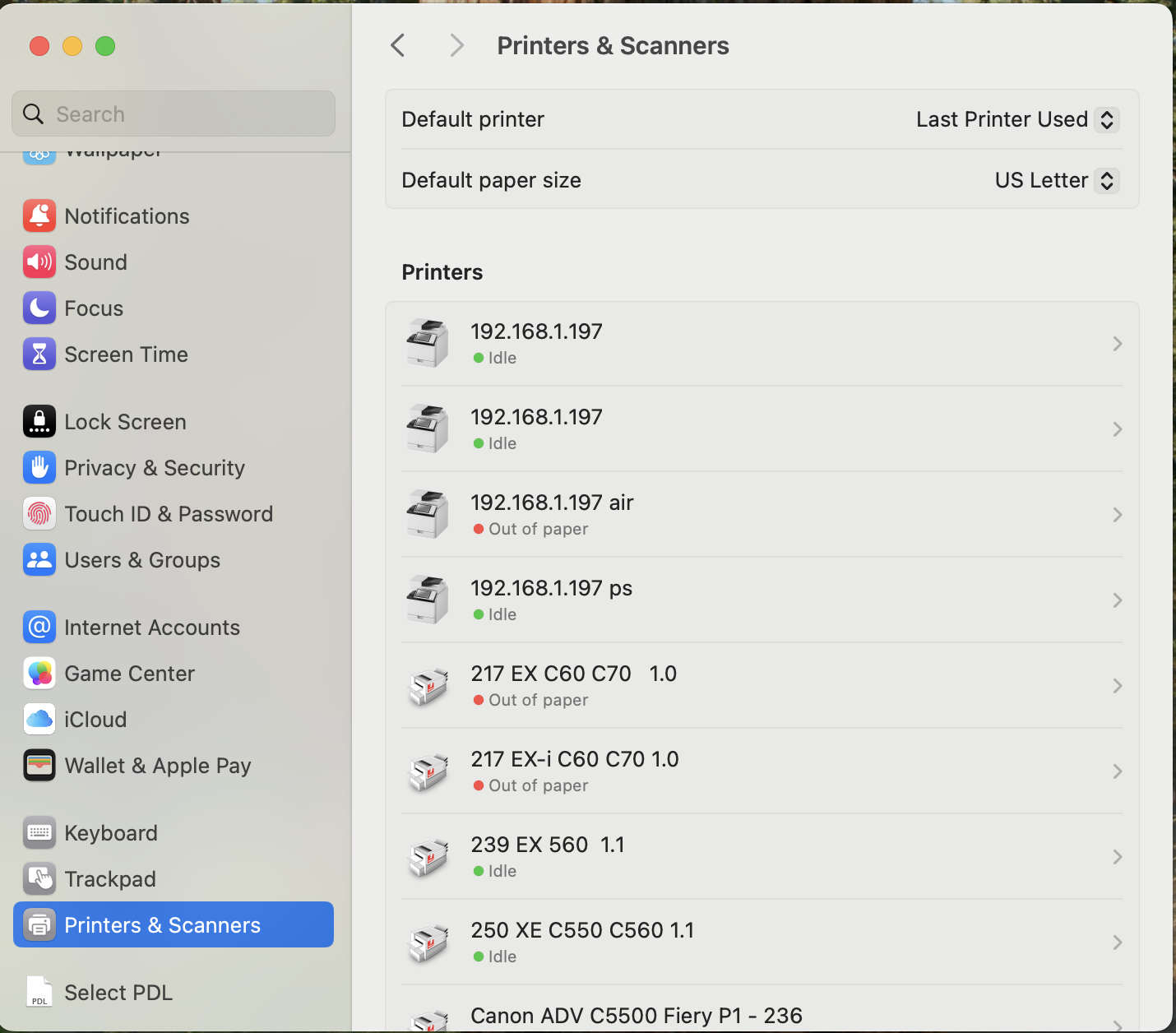 Add Printer Mac Step 2 - Printers & Scanners