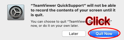 TeamViewer Mac Step 7 - Restart
