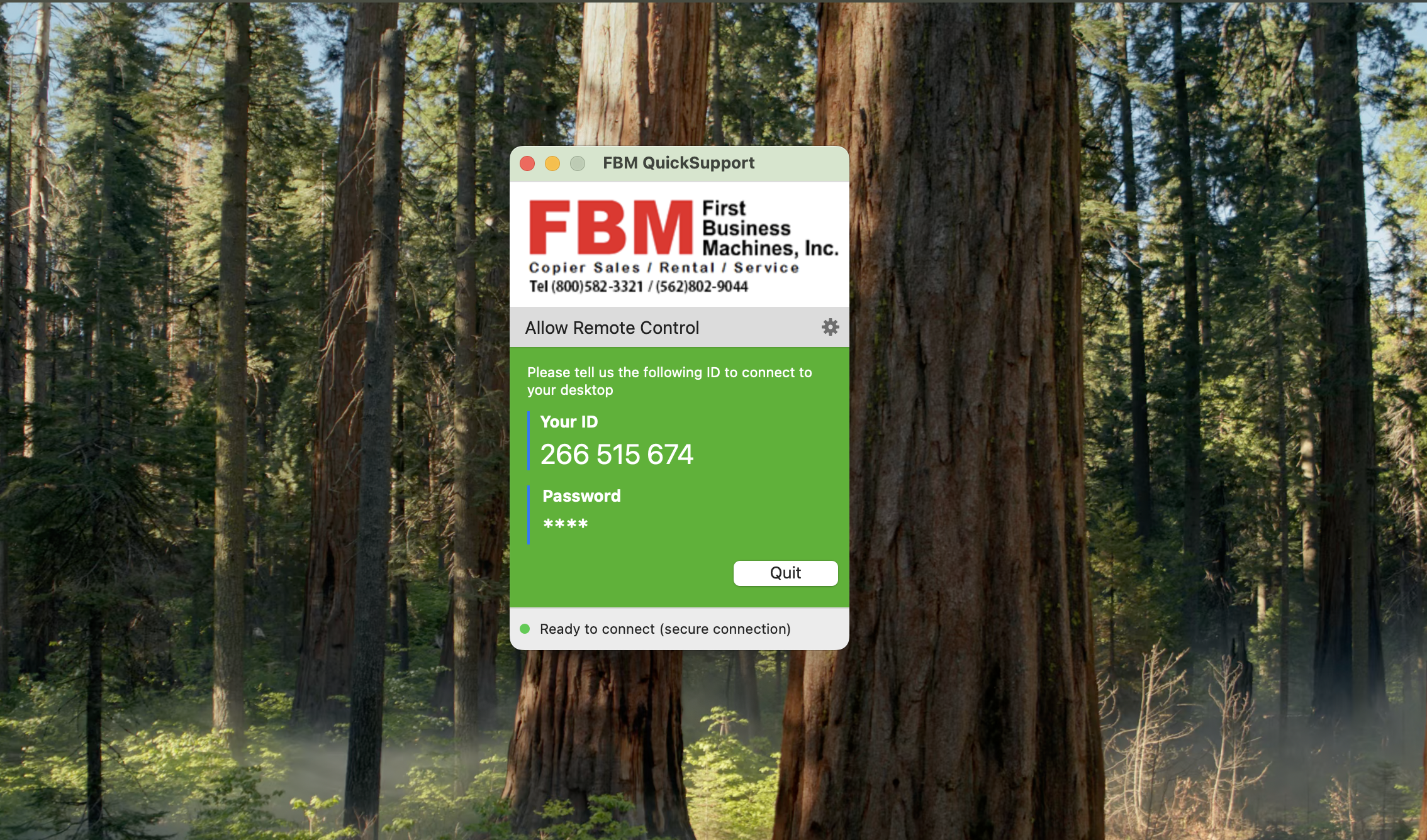 TeamViewer Mac Step 8 - ID and Password